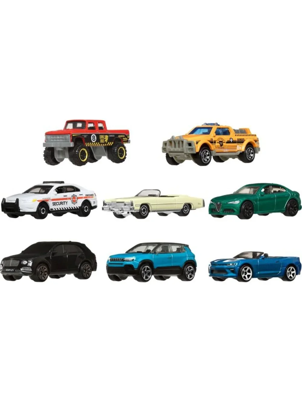 8-Pack Die-Cast Vehicles Set | 1 Exclusive 1:64 Scale Cars | No Batteries, Ages